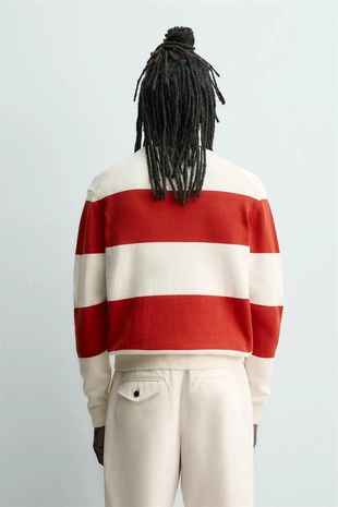 Жаккардовый свитер в полоску Zara «Aaron Levine»