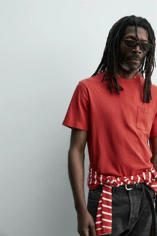 Футболка с карманом Zara «Aaron Levine»- Заказать в России