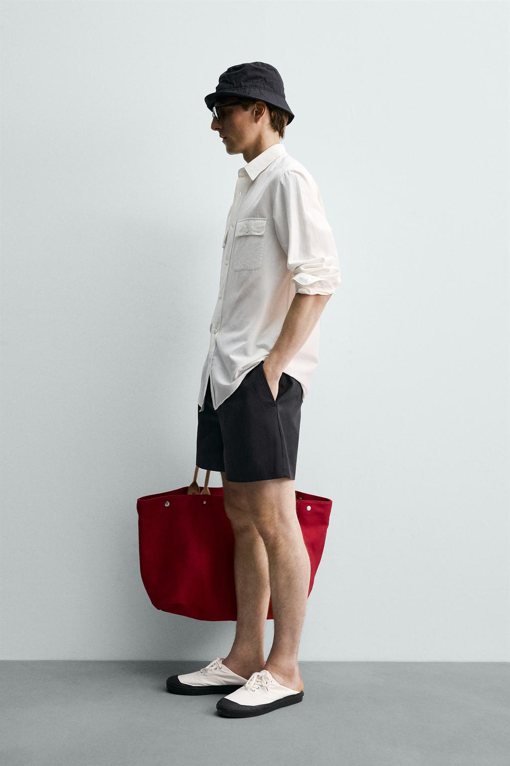 РУБАШКА СВОБОДНОГО КРОЯ С КАРМАНАМИ Zara «Aaron Levine»