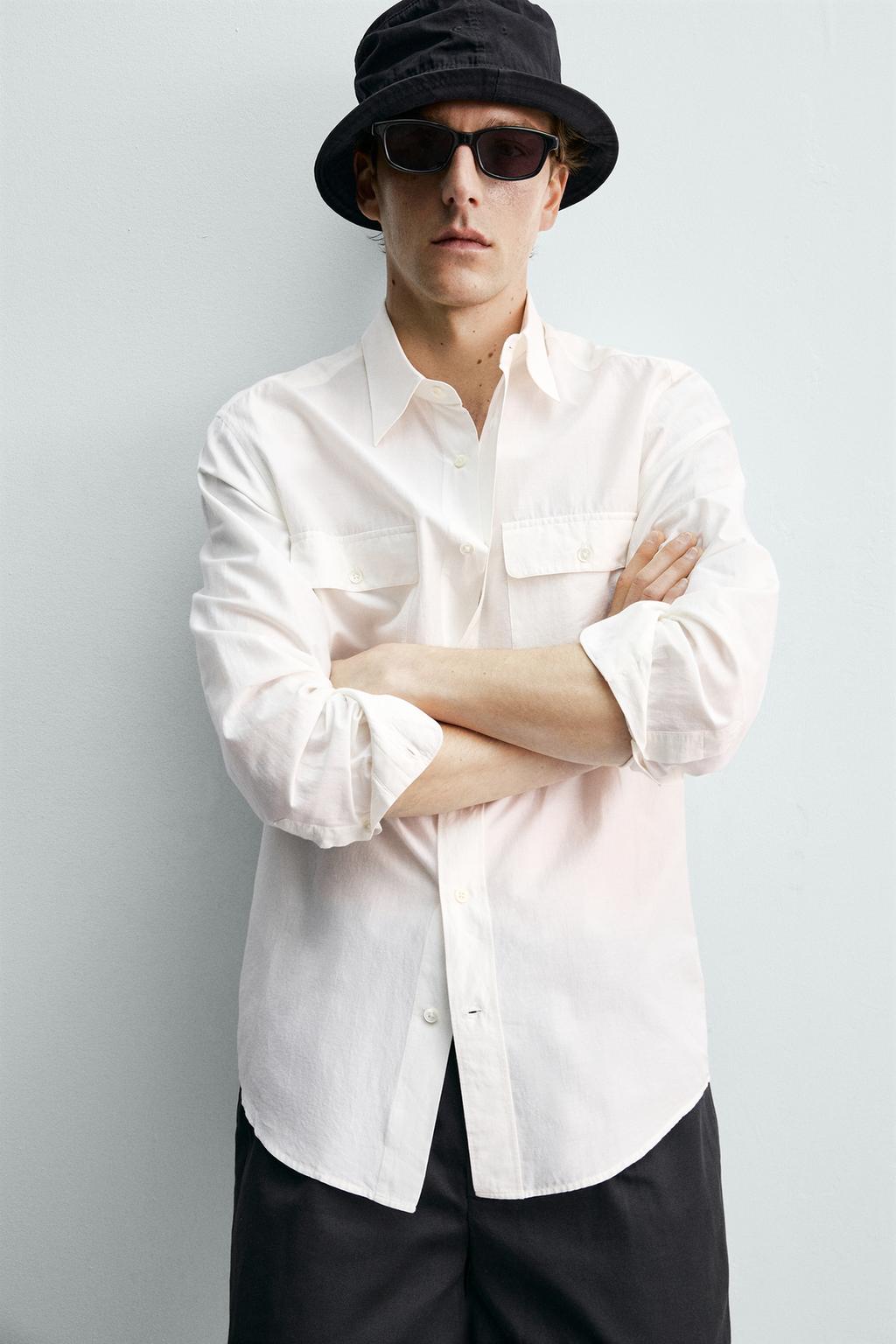 РУБАШКА СВОБОДНОГО КРОЯ С КАРМАНАМИ Zara «Aaron Levine»