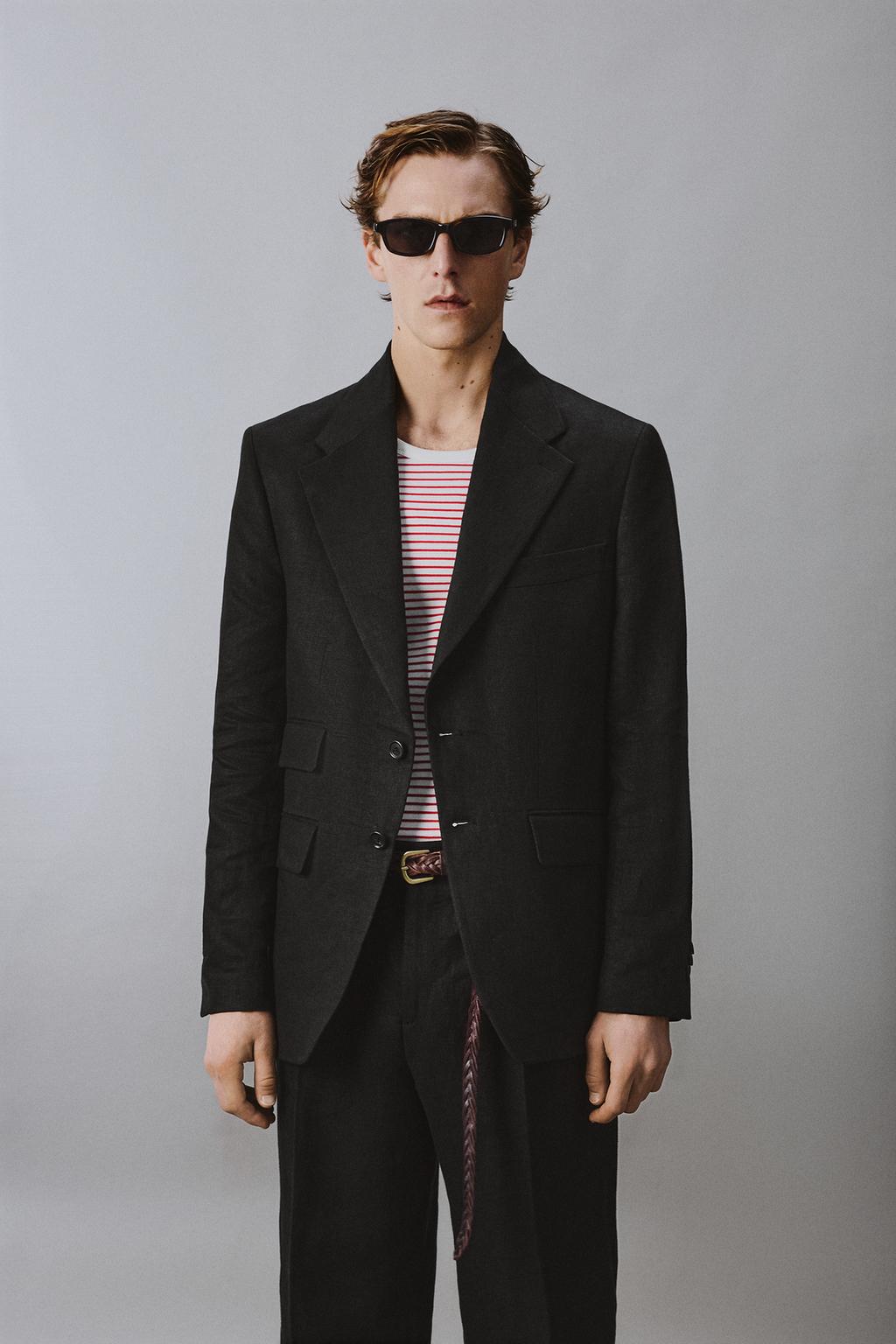 КОСТЮМНЫЙ ПИДЖАК ИЗ 100% ЛЬНЯНОГО ТВИЛА Zara «Aaron Levine»