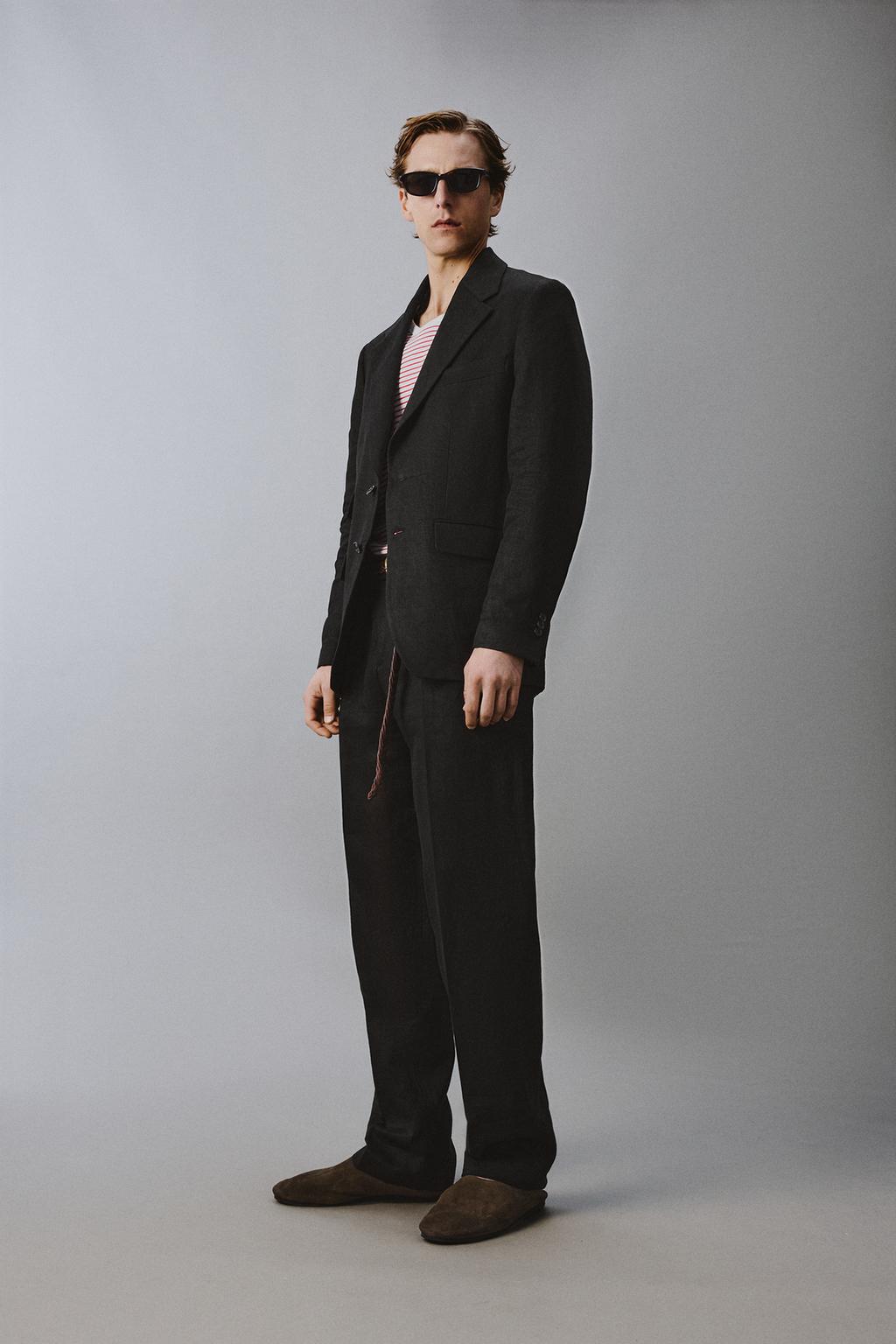 КОСТЮМНЫЙ ПИДЖАК ИЗ 100% ЛЬНЯНОГО ТВИЛА Zara «Aaron Levine»