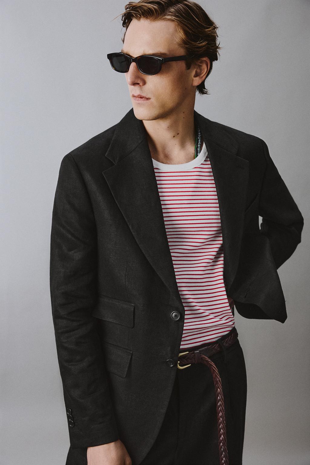 КОСТЮМНЫЙ ПИДЖАК ИЗ 100% ЛЬНЯНОГО ТВИЛА Zara «Aaron Levine»