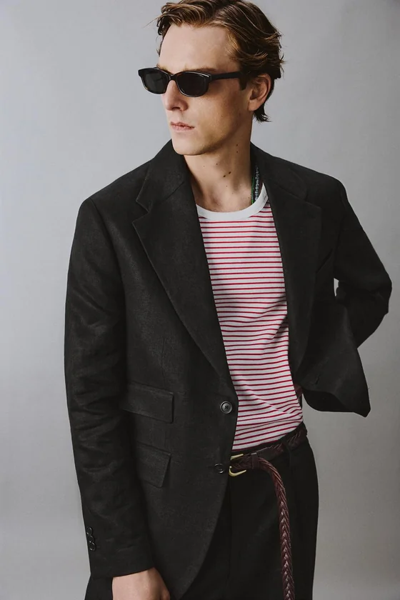 КОСТЮМНЫЙ ПИДЖАК ИЗ 100% ЛЬНЯНОГО ТВИЛА Zara «Aaron Levine»