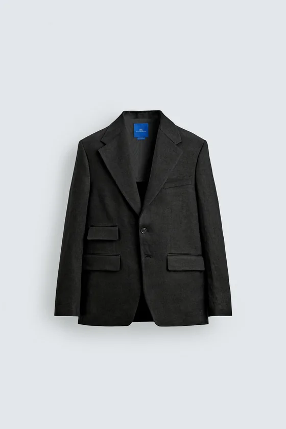 КОСТЮМНЫЙ ПИДЖАК ИЗ 100% ЛЬНЯНОГО ТВИЛА Zara «Aaron Levine»