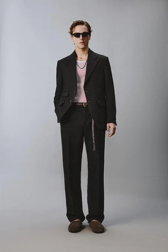 КОСТЮМНЫЙ ПИДЖАК ИЗ 100% ЛЬНЯНОГО ТВИЛА Zara «Aaron Levine»