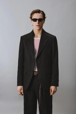 Костюмный пиджак из 100% льняного твила Zara «Aaron Levine»- Заказать в России