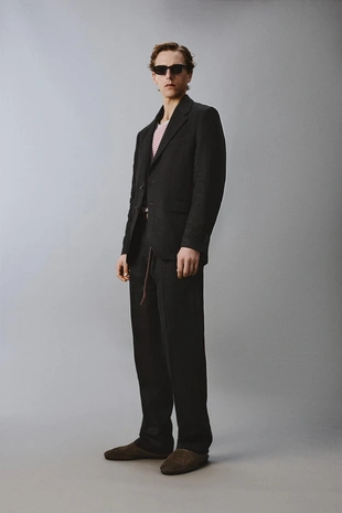 Костюмный пиджак из 100% льняного твила Zara «Aaron Levine»- Заказать в России