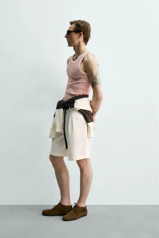 Майка в полоску жаккард X Aaron Levine