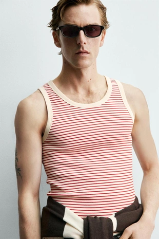 Майка в полоску жаккард X Aaron Levine- Заказать в России