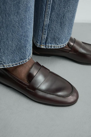 Лоферы из кожи с планкой и подошвой Vibram® Zara «Aaron Levine»- Заказать в России