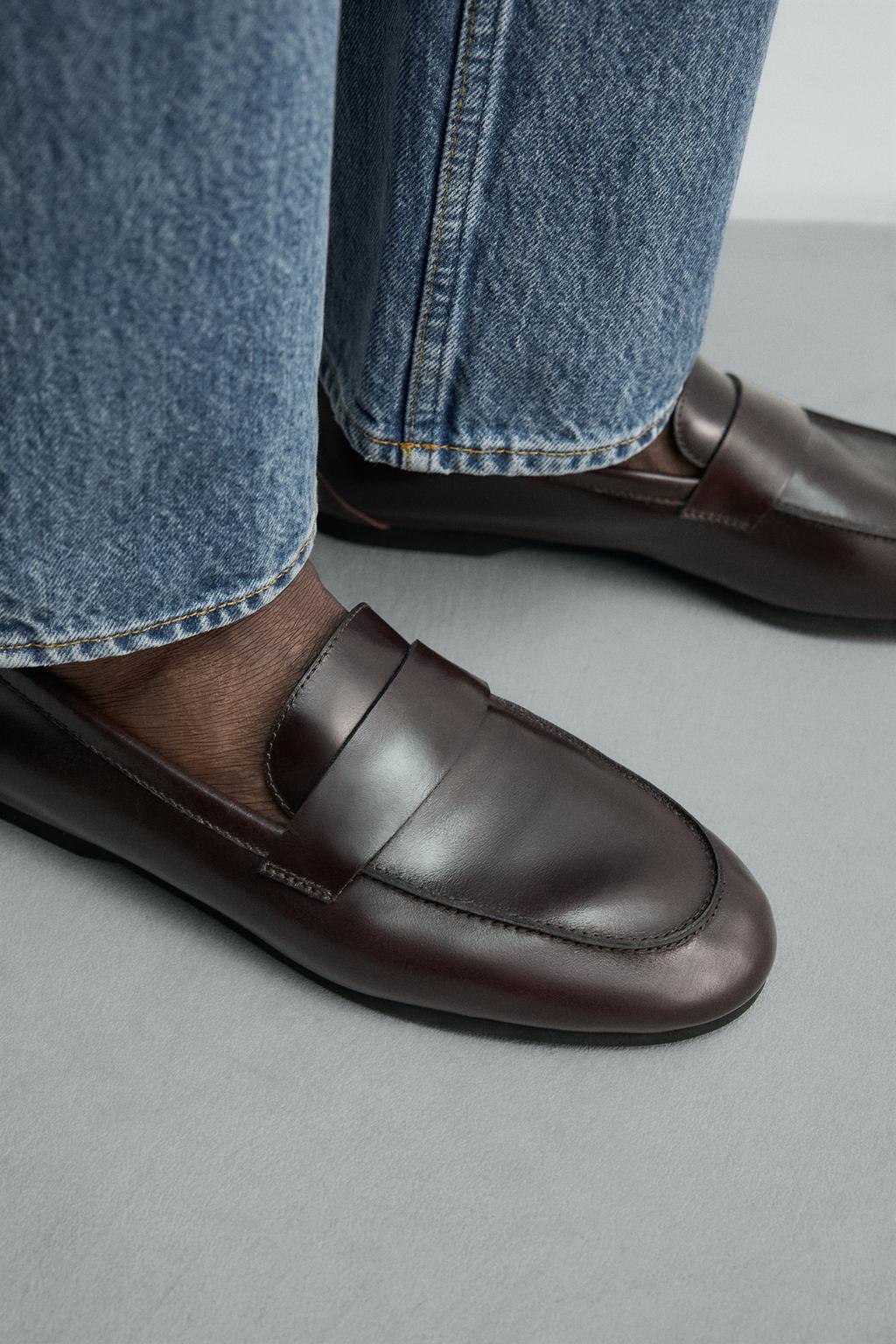 ЛОФЕРЫ ИЗ КОЖИ С ПЛАНКОЙ И ПОДОШВОЙ Vibram® Zara «Aaron Levine»