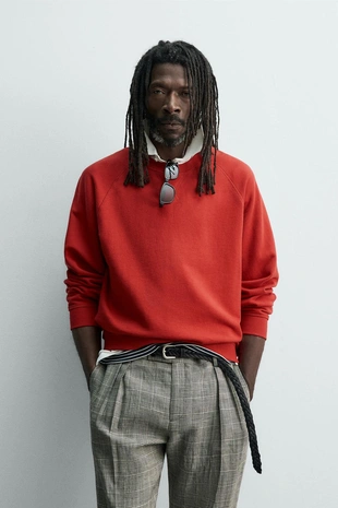 Толстовка с эффектом потертости Zara «Aaron Levine»- Заказать в России