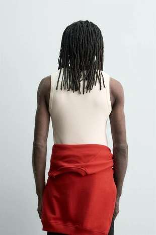 Майка жаккард в полоску X аарон левин- Заказать в России