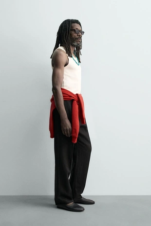 Майка жаккард в полоску X аарон левин- Заказать в России