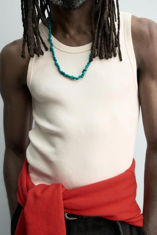 Майка жаккард в полоску X аарон левин- Заказать в России