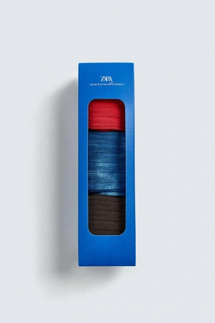 Набор из 3 пар носков в рубчик Zara «Aaron Levine»