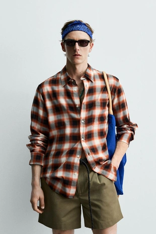 Рубашка в клетку Zara «Aaron Levine»- Заказать в России