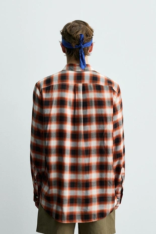 Рубашка в клетку Zara «Aaron Levine»- Заказать в России