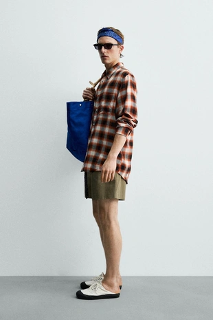 Рубашка в клетку Zara «Aaron Levine»- Заказать в России