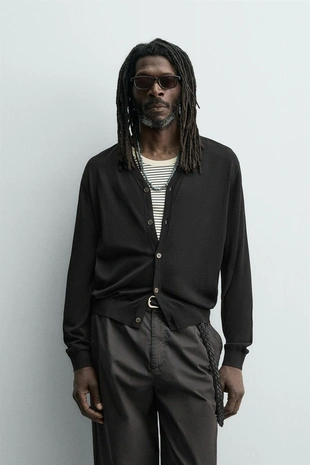 Кардиган из 100% шелка Zara «Aaron Levine»- Заказать в России