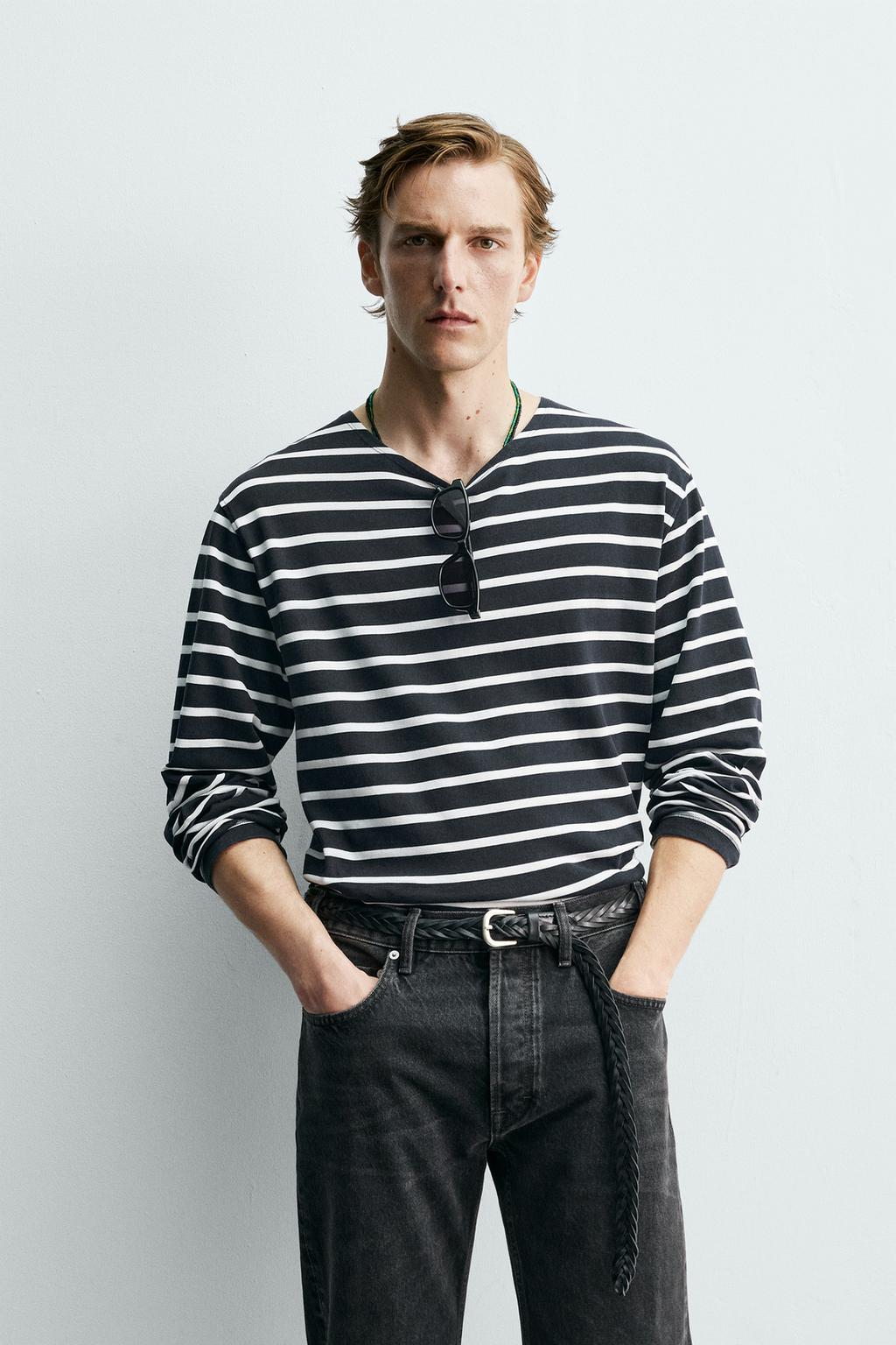 ФУТБОЛКА ЖАККАРД В ПОЛОСКУ Zara «Aaron Levine»