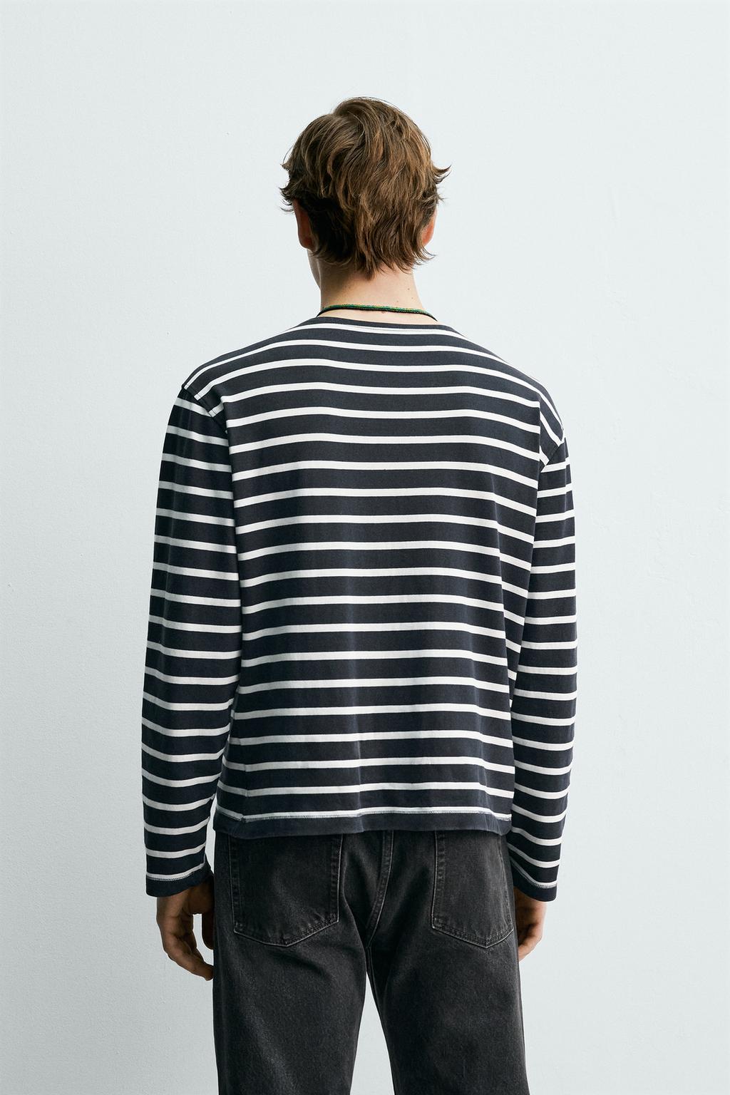 ФУТБОЛКА ЖАККАРД В ПОЛОСКУ Zara «Aaron Levine»