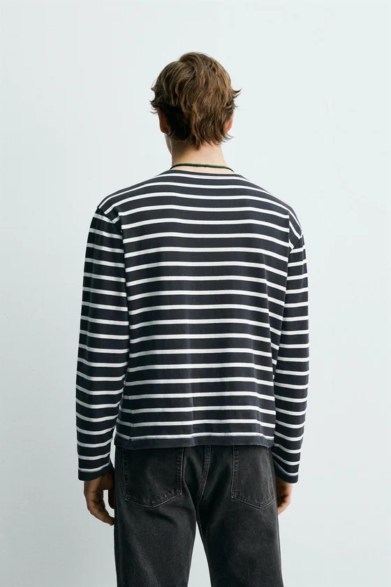 ФУТБОЛКА ЖАККАРД В ПОЛОСКУ Zara «Aaron Levine»