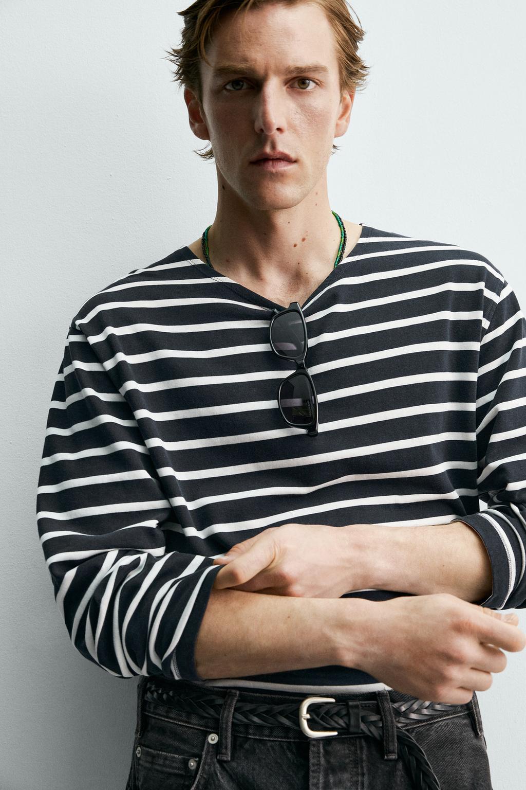 ФУТБОЛКА ЖАККАРД В ПОЛОСКУ Zara «Aaron Levine»