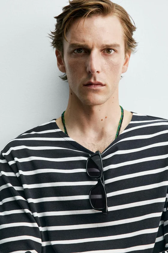 ФУТБОЛКА ЖАККАРД В ПОЛОСКУ Zara «Aaron Levine»