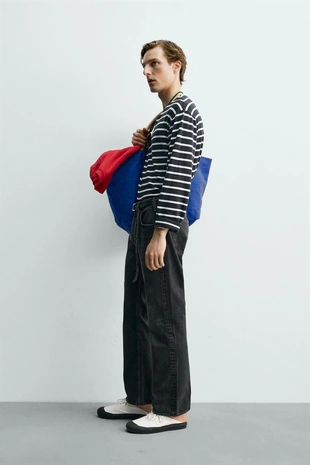 Футболка жаккард в полоску Zara «Aaron Levine»- Заказать в России