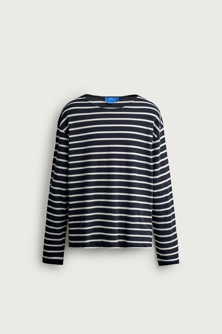Футболка в полоску жаккардовая Zara «Aaron Levine»