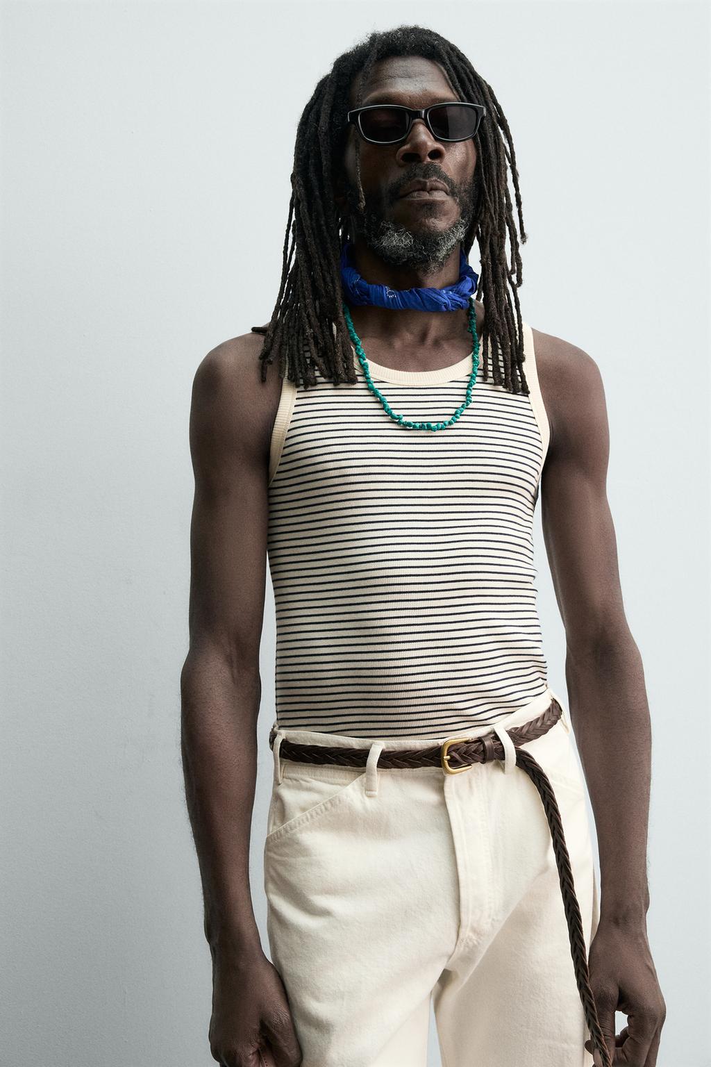 ПЛЕТЕНЫЙ КОЖАНЫЙ РЕМЕНЬ Zara «Aaron Levine»