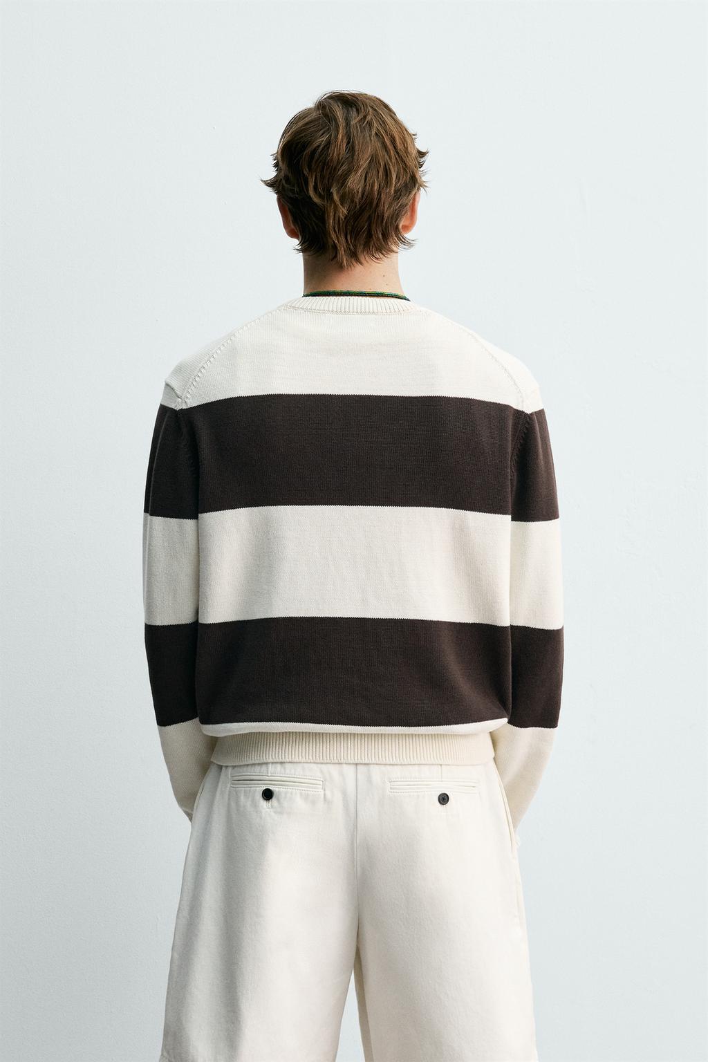 ЖАККАРДОВЫЙ СВИТЕР В ПОЛОСКУ Zara «Aaron Levine»