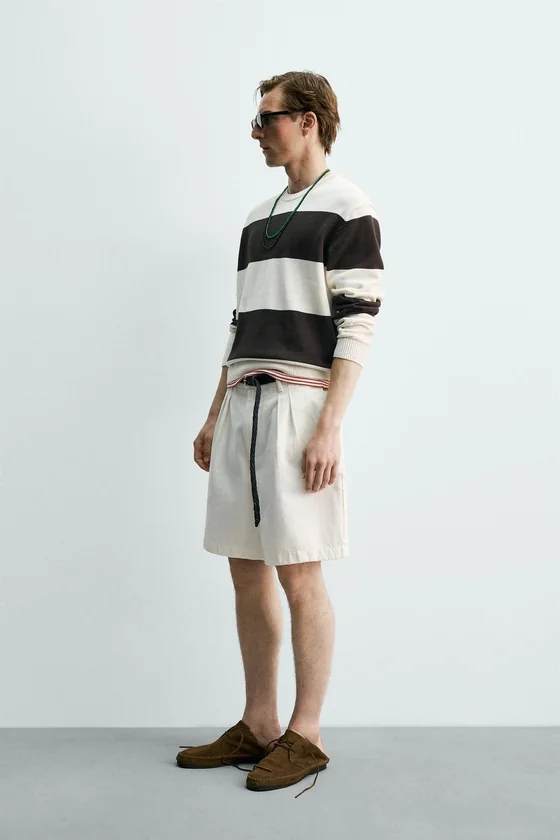 ЖАККАРДОВЫЙ СВИТЕР В ПОЛОСКУ Zara «Aaron Levine»