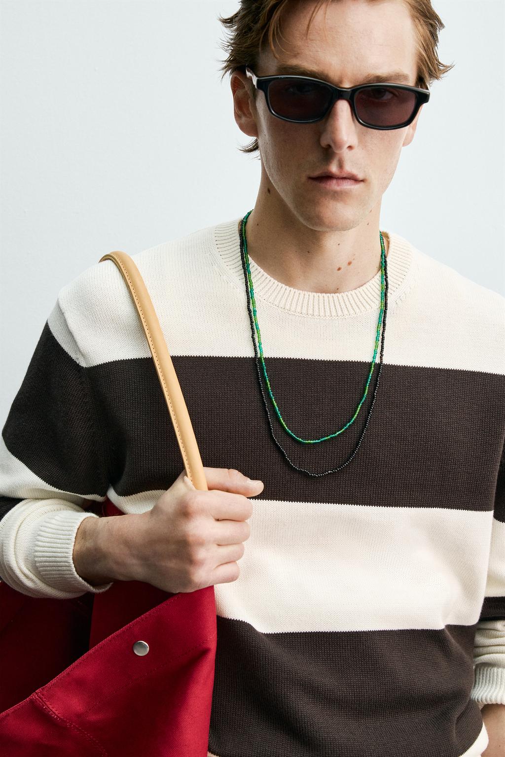 ЖАККАРДОВЫЙ СВИТЕР В ПОЛОСКУ Zara «Aaron Levine»