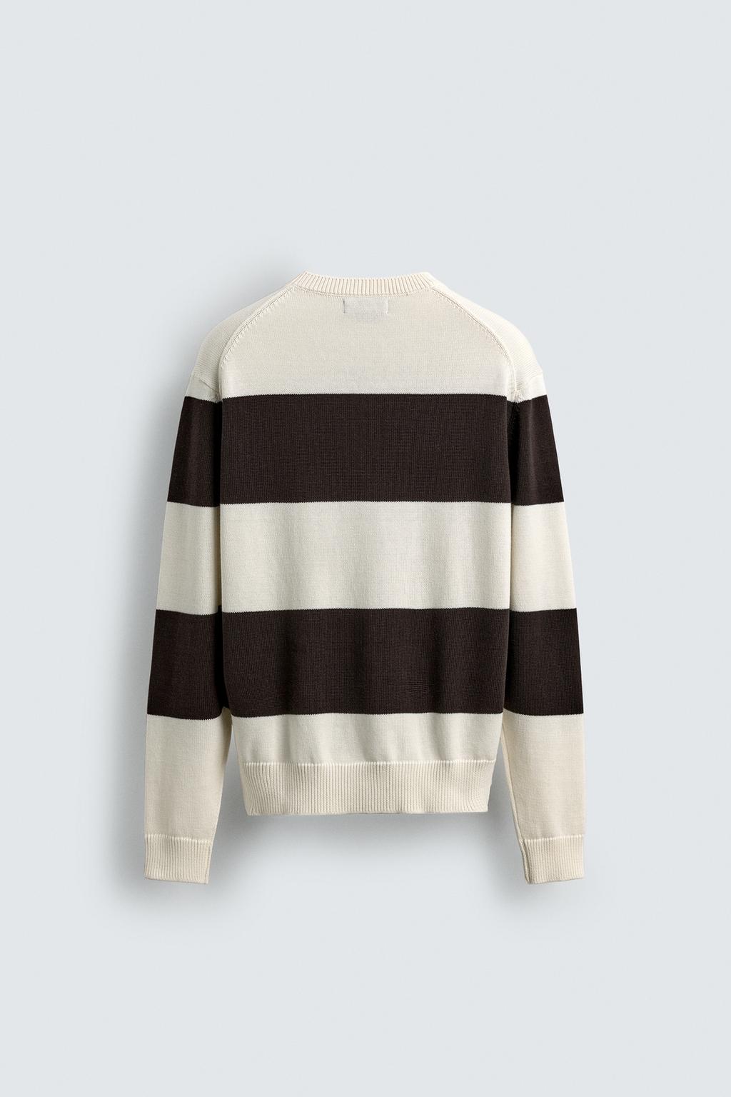 ЖАККАРДОВЫЙ СВИТЕР В ПОЛОСКУ Zara «Aaron Levine»