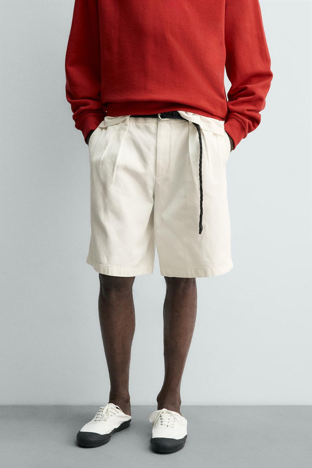 ШОРТЫ  С ЗАЩИПАМИ Zara «Aaron Levine»