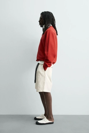 Шорты  с защипами Zara «Aaron Levine»- Заказать в России