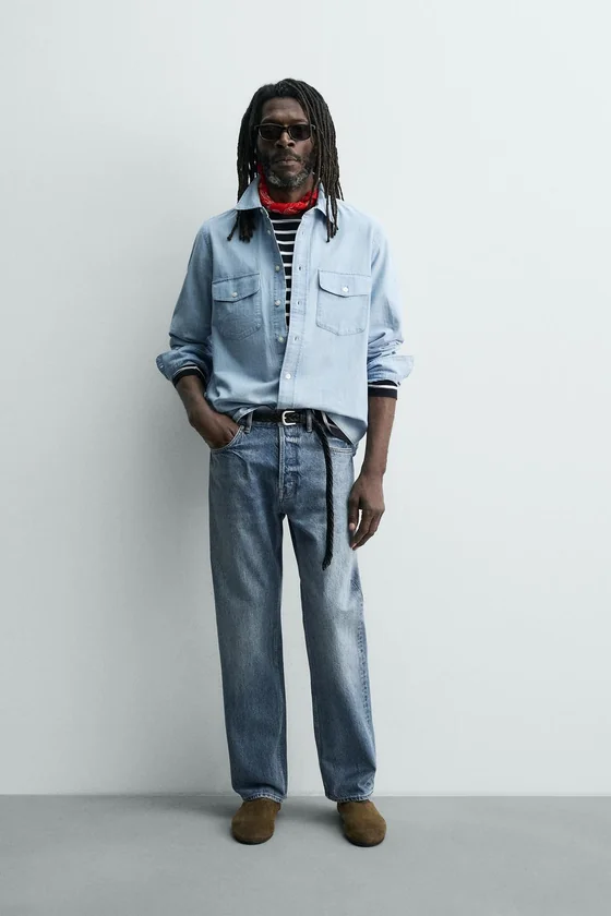 ЛЕГКАЯ ДЖИНСОВАЯ РУБАШКА Zara «Aaron Levine»