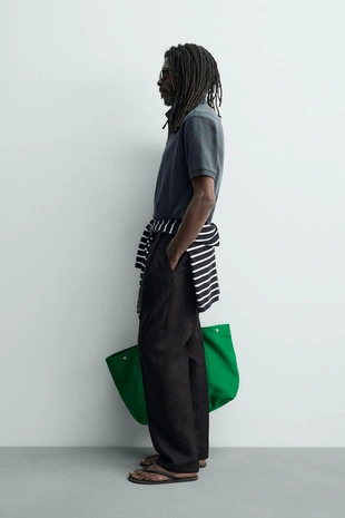 Поло пике с эффектом потертости Zara «Aaron Levine»