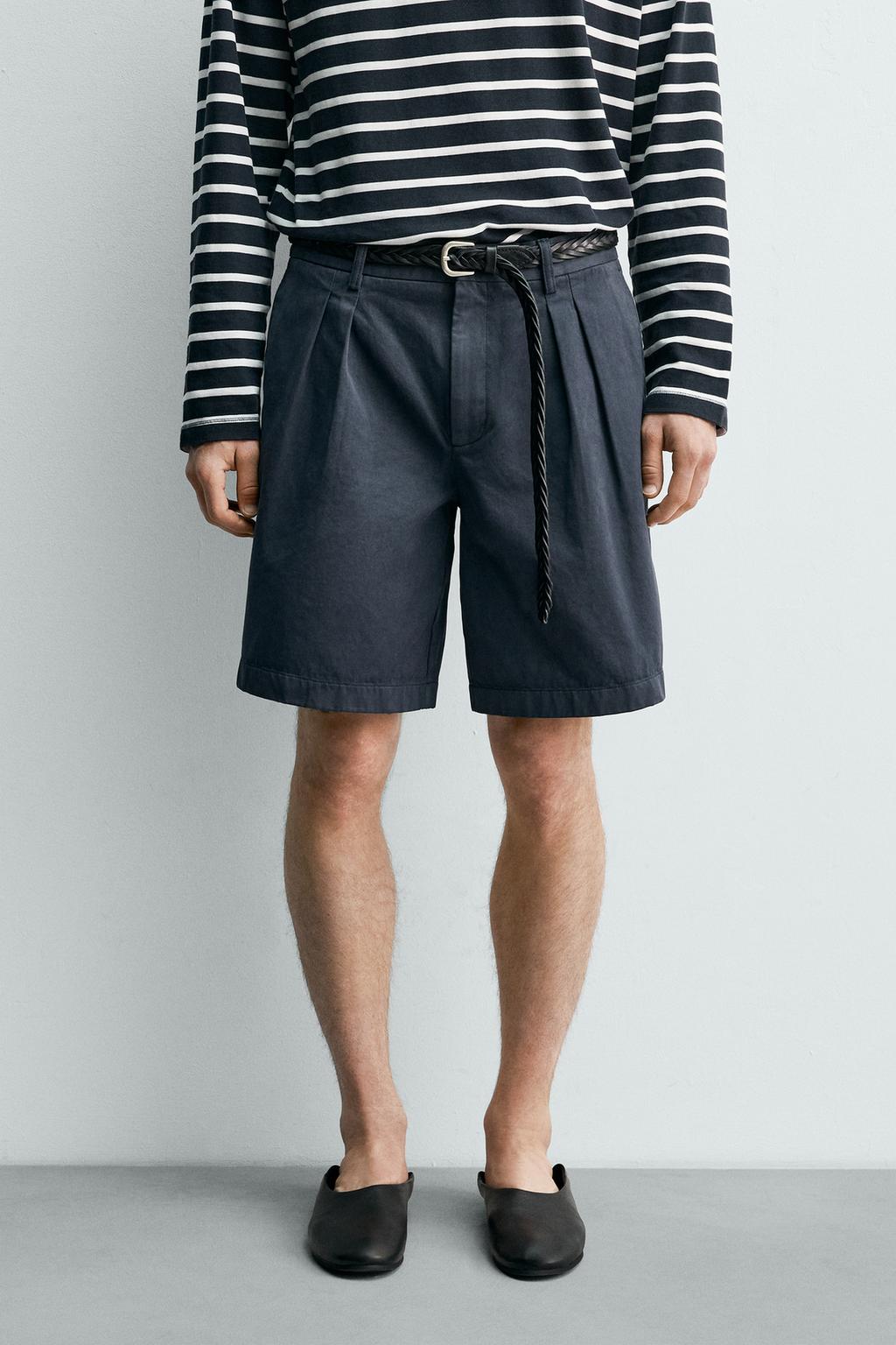 ШОРТЫ  С ЗАЩИПАМИ — Zara «Aaron Levine»