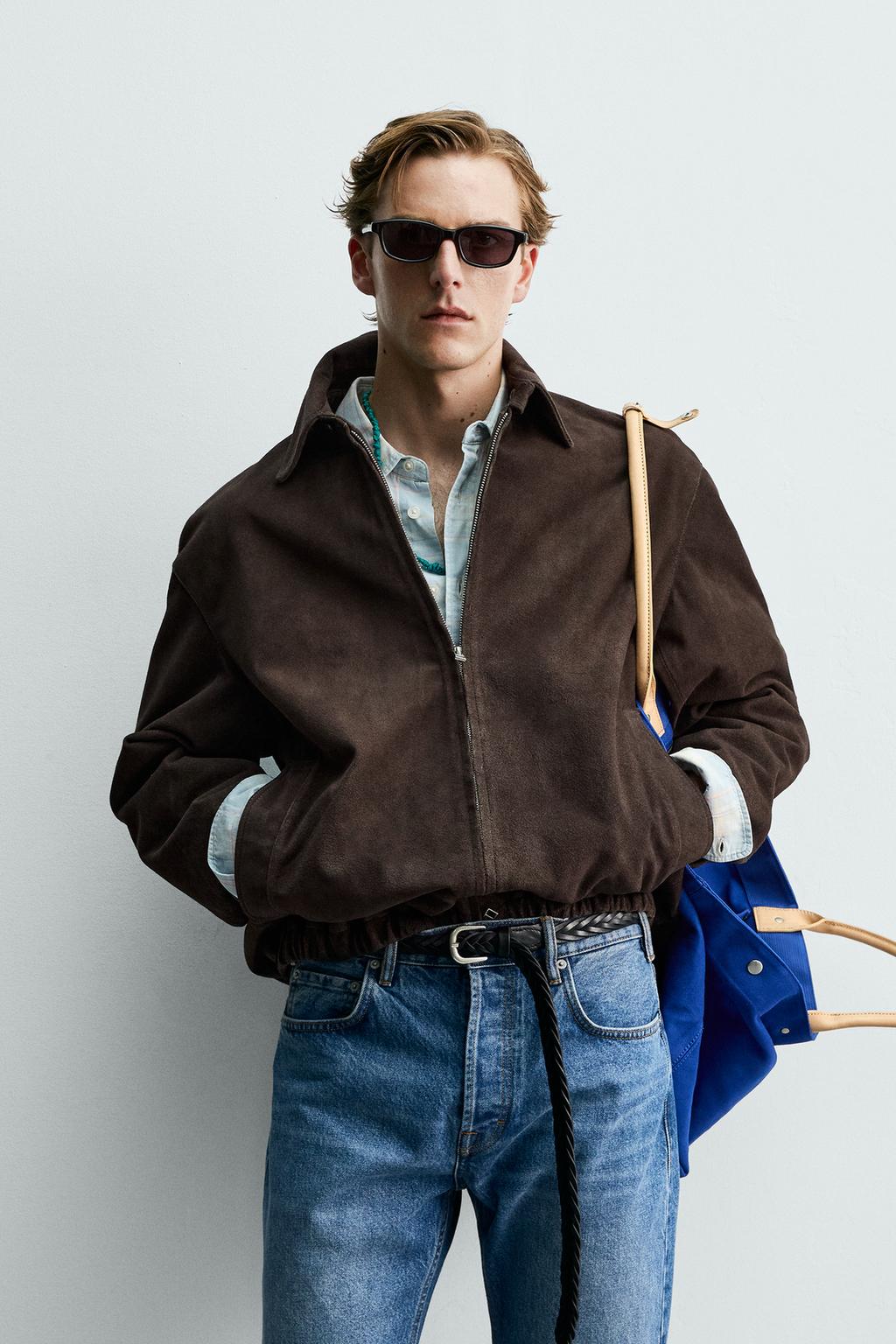 ЗАМШЕВАЯ КУРТКА стандартной посадки Zara «Aaron Levine»