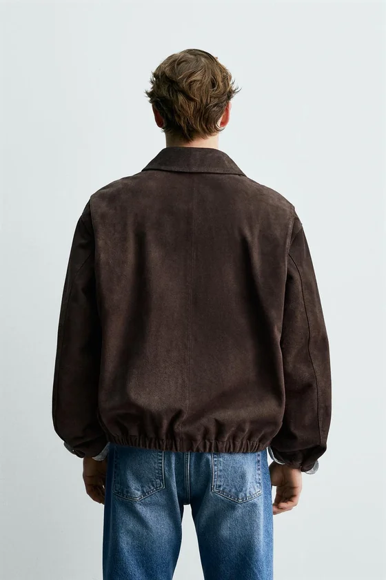 ЗАМШЕВАЯ КУРТКА стандартной посадки Zara «Aaron Levine»