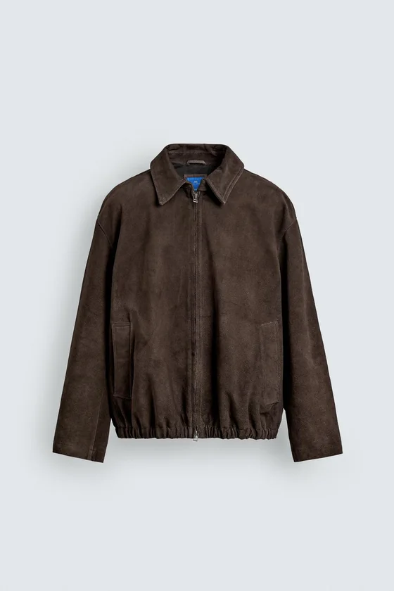 ЗАМШЕВАЯ КУРТКА стандартной посадки Zara «Aaron Levine»