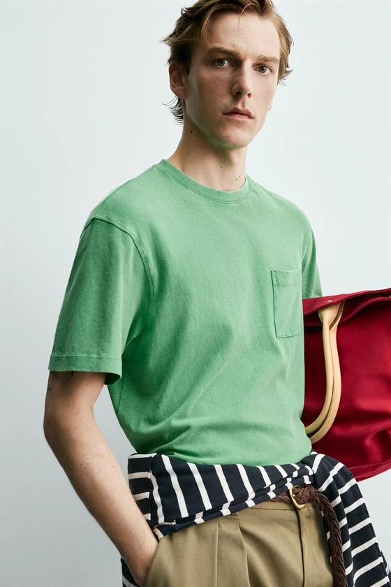 ФУТБОЛКА С КАРМАНОМ Zara «Aaron Levine»