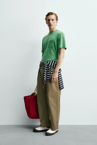 Футболка с карманом Zara «Aaron Levine»- Заказать в России