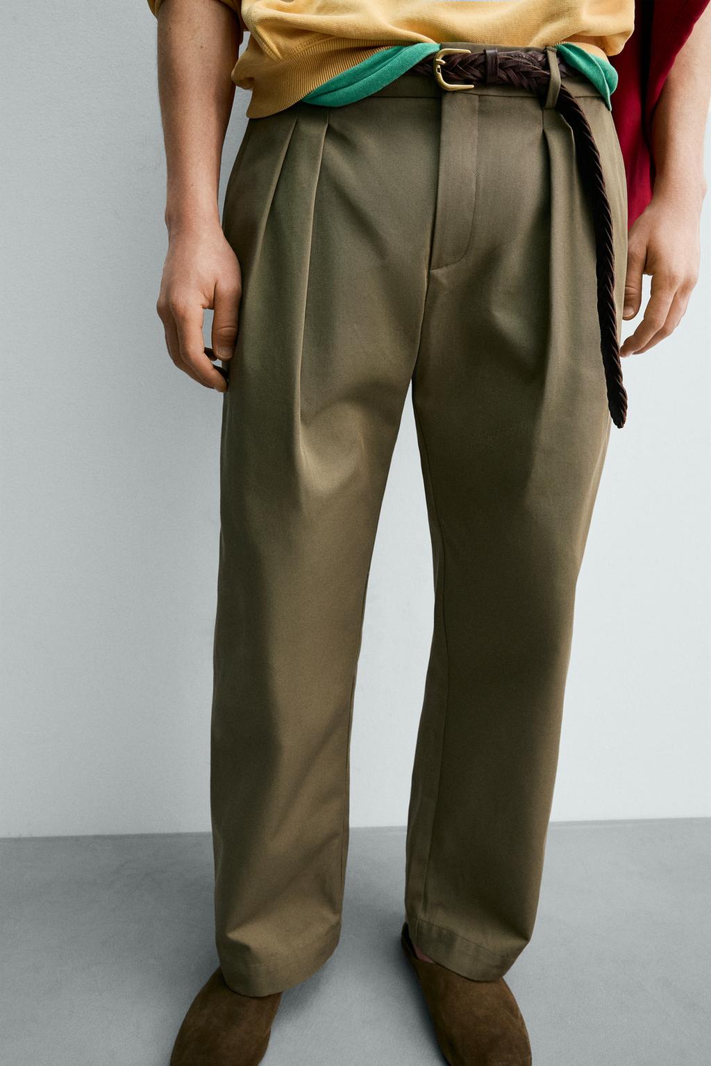 БРЮКИ ЧИНОС СО СКЛАДКАМИ Zara «Aaron Levine»