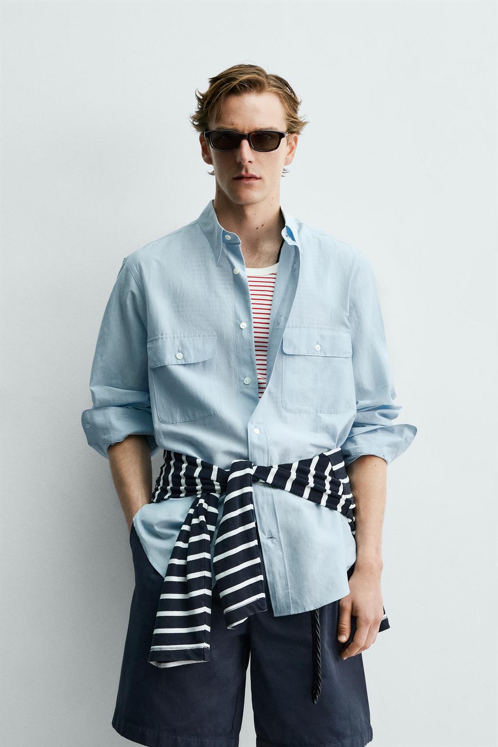 РУБАШКА СВОБОДНОГО КРОЯ С КАРМАНАМИ Zara «Aaron Levine»