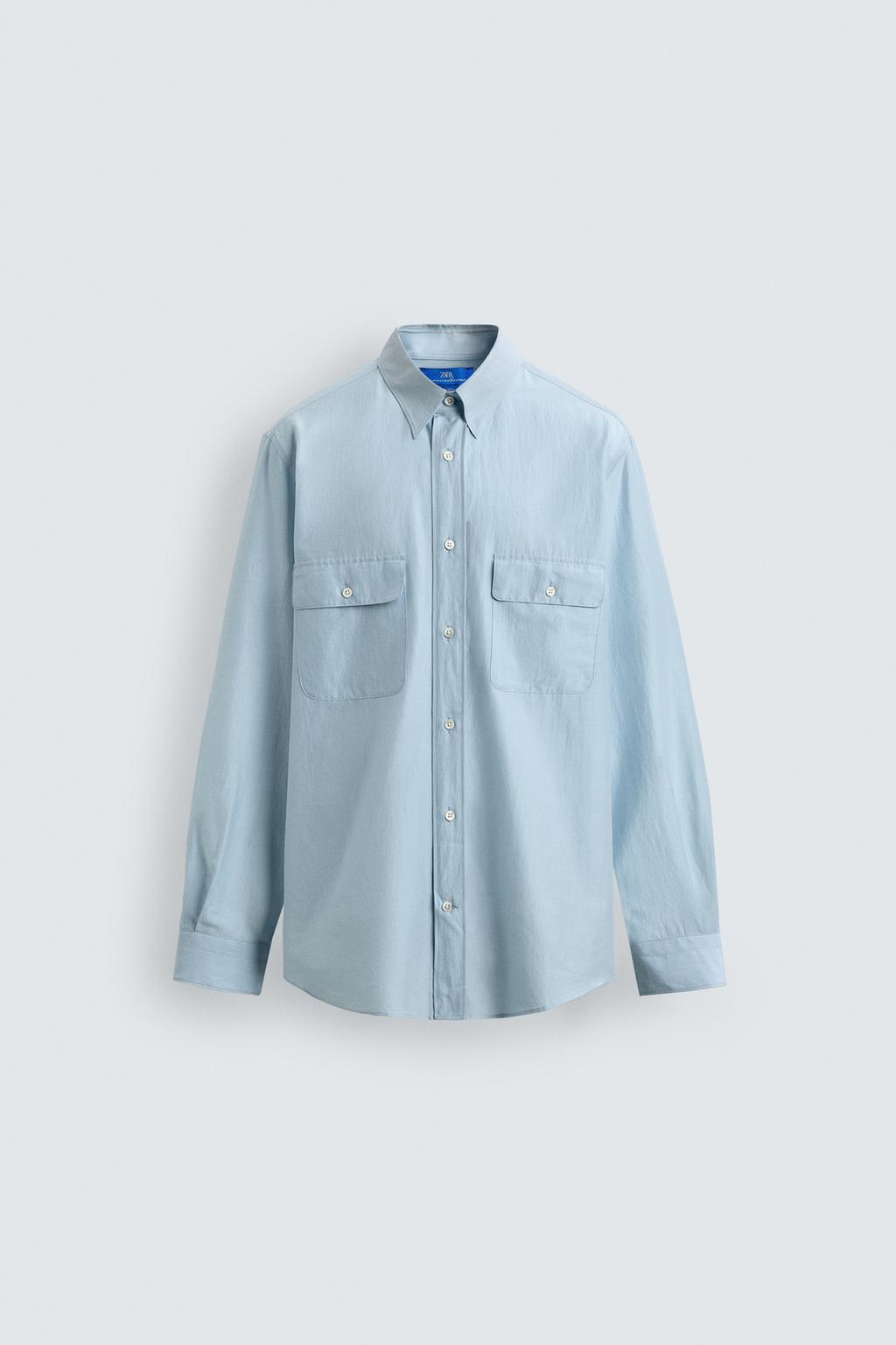 РУБАШКА СВОБОДНОГО КРОЯ С КАРМАНАМИ Zara «Aaron Levine»